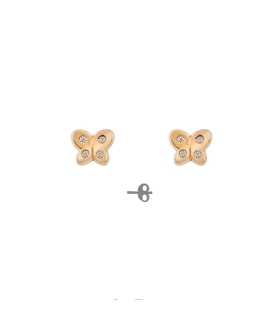PENDIENTES MARIPOSA PLATA 1ª LEY CHAPADA                                                            