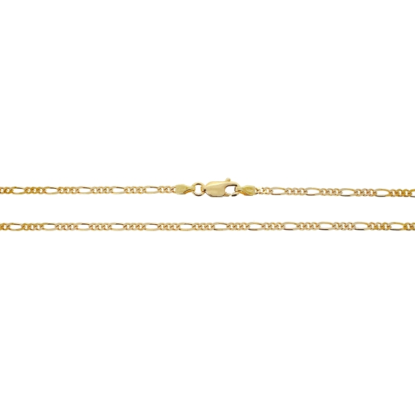 COLLAR CADENA 3 X 1 ORO 18 KTES. 50 CM.                                                             