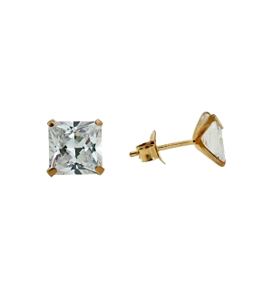 PENDIENTES UNISEX PLATA 1ª LEY 8 X 8 MM
