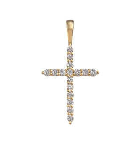 COLGANTE CRUZ PLATA 1ª LEY CHAPADA 22 X                                                             