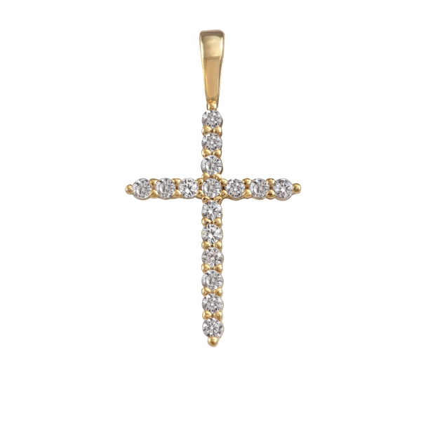 COLGANTE CRUZ PLATA 1ª LEY CHAPADA 22 X                                                             