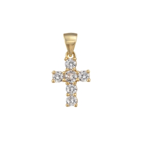 COLGANTE CRUZ PLATA 1ª LEY CHAPADA 14 X                                                             