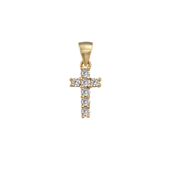 COLGANTE CRUZ PLATA 1ª LEY CHAPADA 11 X                                                             
