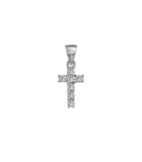 COLGANTE CRUZ PLATA 1ª LEY 11 X 7 MM.                                                               