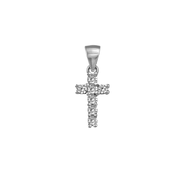 COLGANTE CRUZ PLATA 1ª LEY 11 X 7 MM.                                                               