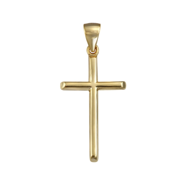 COLGANTE CRUZ SIN CRISTO PLATA 1ª LEY                                                               