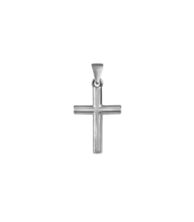 COLGANTE CRUZ SIN CRISTO PLATA 1ª LEY                                                               
