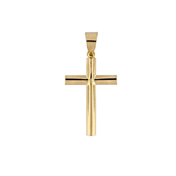 COLGANTE CRUZ SIN CRISTO OVAL ORO 18 KTE