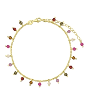 PULSERA TOBILLERA PLATA 1ª LEY CHAPADA                                                              