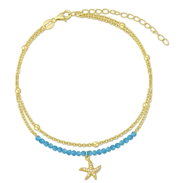 PULSERA TOBILLERA PLATA 1ª LEY 21 + 5 CM                                                            