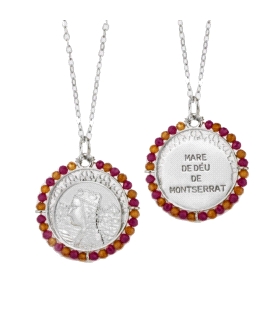COLLAR VIRGEN DE MONTSERRAT PLATA 1ª LEY                                                            