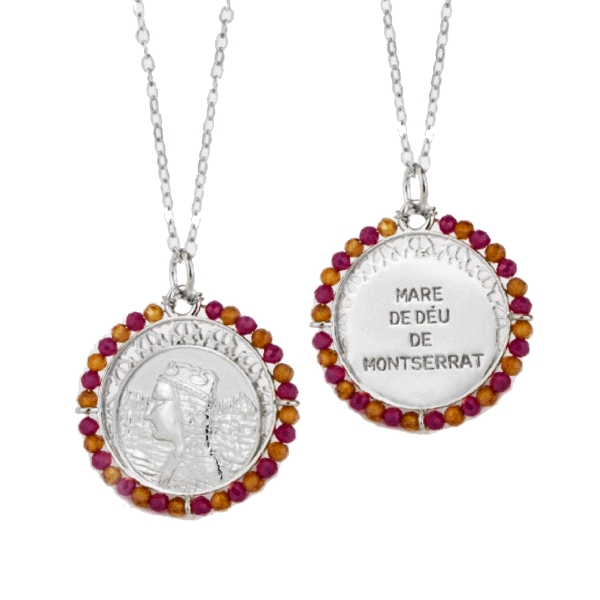 COLLAR VIRGEN DE MONTSERRAT PLATA 1ª LEY                                                            