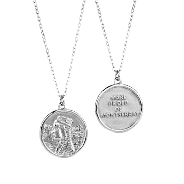 COLLAR VIRGEN DE MONTSERRAT PLATA 1ª LEY                                                            