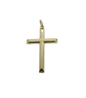 COLGANTE CRUZ SIN CRISTO PLATA 1ª LEY                                                               