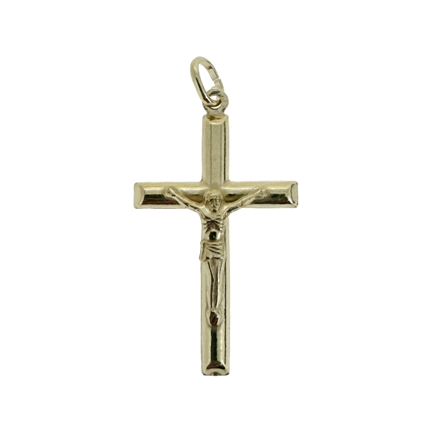 COLGANTE CRUZ CON CRISTO PLATA 1ª LEY                                                               