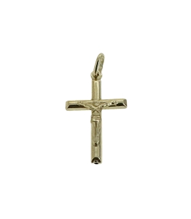 COLGANTE CRUZ CON CRISTO PLATA 1ª LEY                                                               