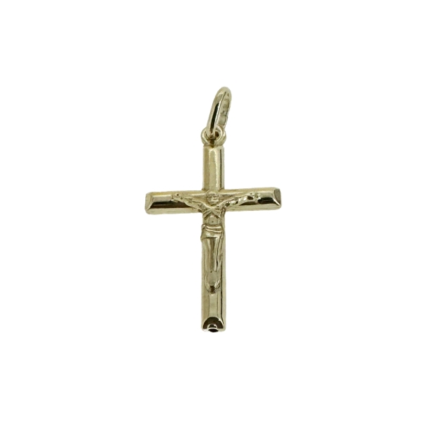 COLGANTE CRUZ CON CRISTO PLATA 1ª LEY                                                               