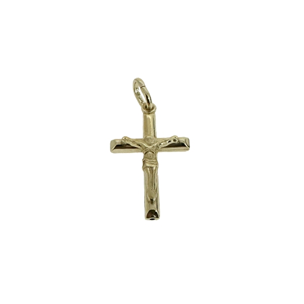 COLGANTE CRUZ CON CRISTO PLATA 1ª LEY                                                               