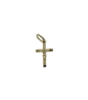 COLGANTE CRUZ CON CRISTO PLATA 1ª LEY                                                               