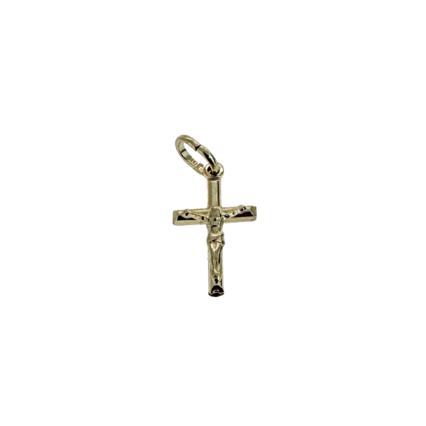 COLGANTE CRUZ CON CRISTO PLATA 1ª LEY                                                               