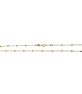 COLLAR CADENA FORZADA + BOLAS PLATA 1ª L                                                            