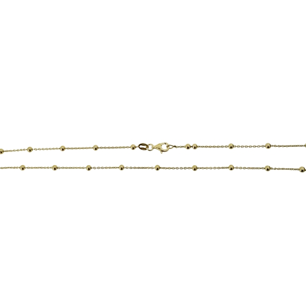 COLLAR CADENA FORZADA + BOLAS PLATA 1ª L                                                            