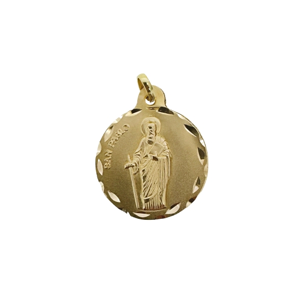 MEDALLA  SAN PABLO ORO 18 KTES. 21 MM.                                                              