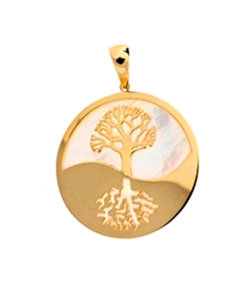 COLGANTE ARBOL VIDA PLATA 1ª LEY 30 MM                                                              