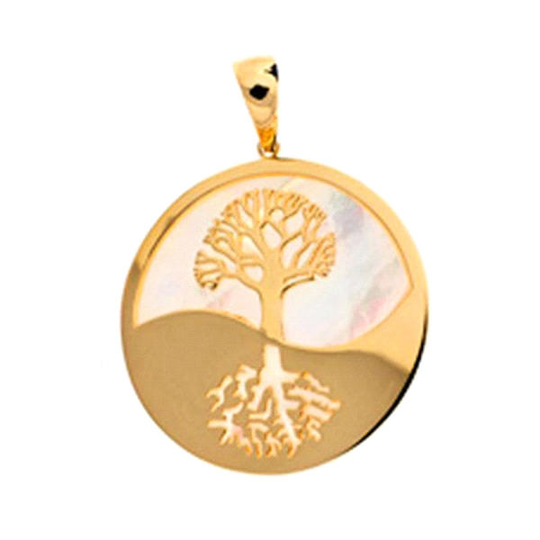 COLGANTE ARBOL VIDA PLATA 1ª LEY 30 MM                                                              