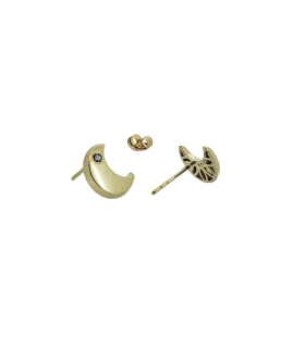 PENDIENTES LUNA ORO 18 KTES. 6.50 X 5 MM                                                            