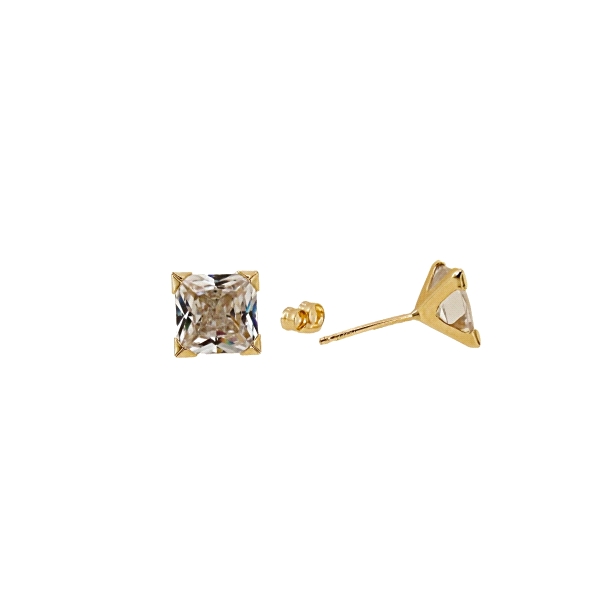 PENDIENTES UNISEX GARRA18 KTES. 6 X 6 MM                                                            