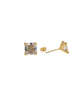 PENDIENTES UNISEX GARRA18 KTES. 7 X 7 MM                                                            