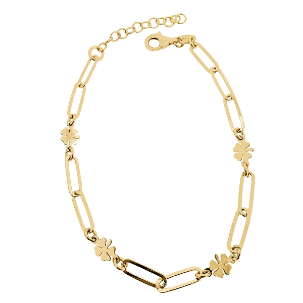 PULSERA TREBOL  PLATA 1ª LEY 17 + 2.50 C                                                            