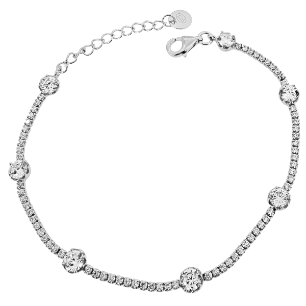 PULSERA CLASICA PLATA 1ª LEY 16 + 3 CM.