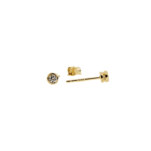 PENDIENTES CHATON PLATA 1ª LEY CHAPADA                                                              