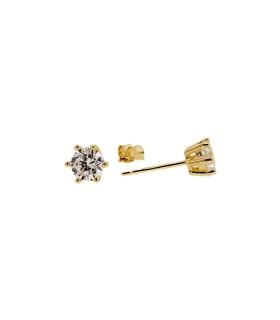 PENDIENTES UNISEX 6 GARRAS PLATA 1ª LEY                                                             
