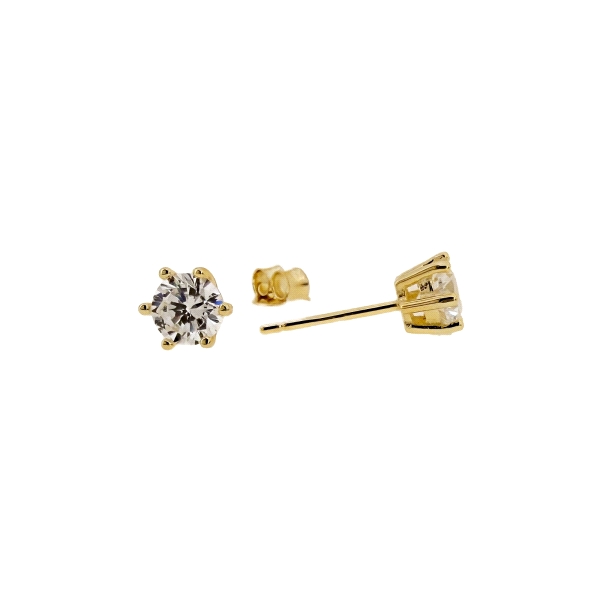 PENDIENTES UNISEX 6 GARRAS PLATA 1ª LEY                                                             