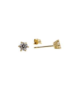 PENDIENTES UNISEX 6 GARRAS PLATA 1ª LEY                                                             