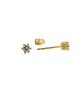 PENDIENTES UNISEX 6 GARRAS PLATA 1ª LEY                                                             