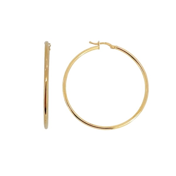 PENDIENTES CRIOLLAS ORO 18 KTES. 2 X 50                                                             