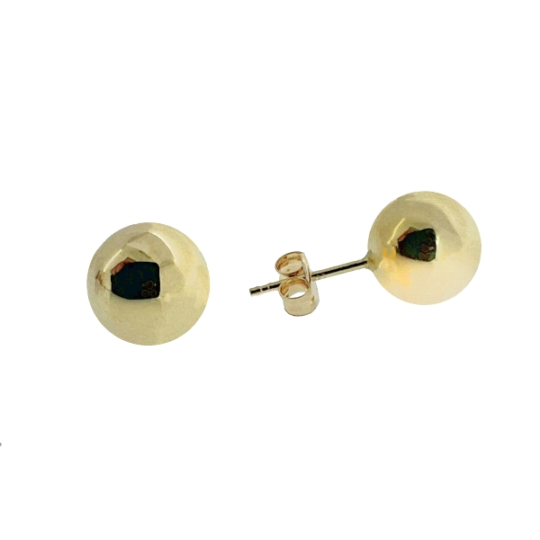 PENDIENTES BOLA BRILLO ORO 18 KTES. 8 MM                                                            