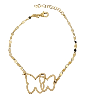 PULSERA DISEÑO MARIPOSAS PLATA 1ª LEY 16                                                            