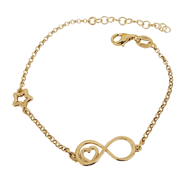 PULSERA CADENA ROLO INFINITO PLATA 1ª LE                                                            