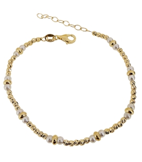PULSERA DISEÑO PERLAS NATURALES  PLATA 1                                                            