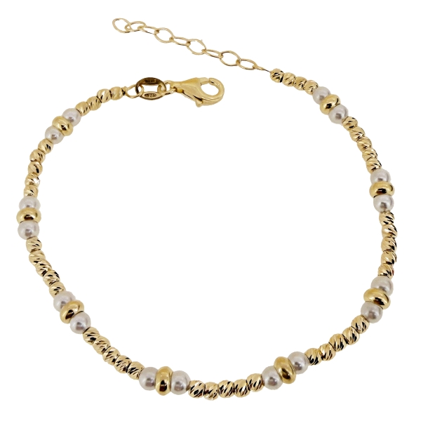 PULSERA DISEÑO PERLAS NATURALES  PLATA 1                                                            