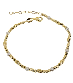 PULSERA DISEÑO PERLAS NATURALES  PLATA 1                                                            
