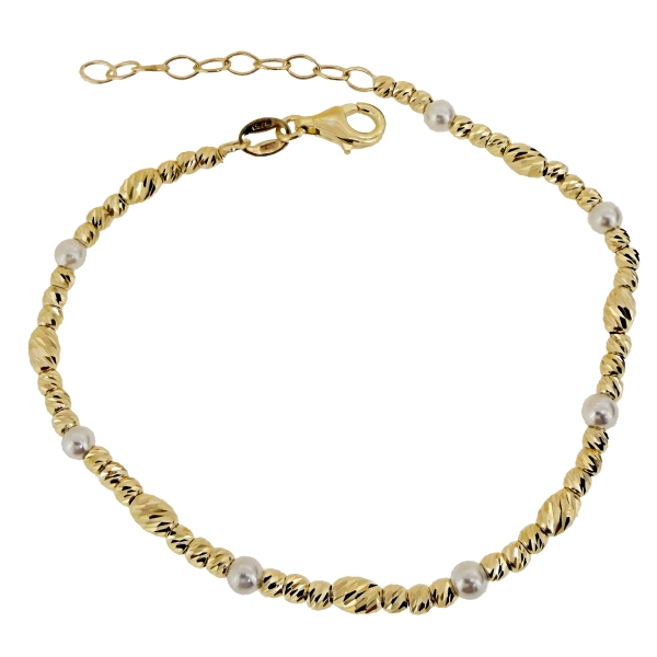 PULSERA DISEÑO PERLAS NATURALES  PLATA 1                                                            