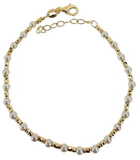 PULSERA DISEÑO PERLAS NATURALES  PLATA 1                                                            