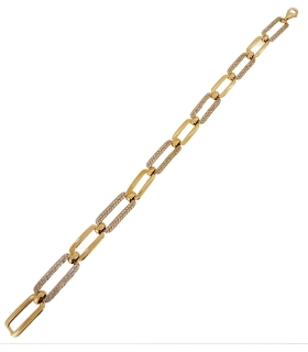 PULSERA CLASICA PLATA 1ª LEY CHAPADA 18
