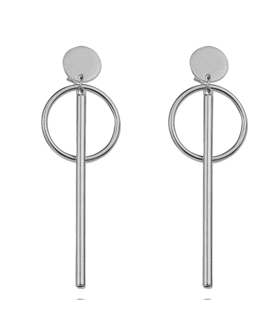 PENDIENTES LARGOS PLATA 1ª LEY 40 MM.                                                               